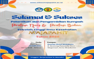 STIKES Majapahit Lantik 61 Tenaga Kesehatan Profesional, Raih 100% Kelulusan Uji Kompetensi Nasional
